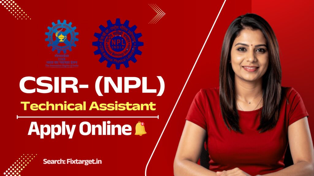 CSIR NPL Recruitment Online Form 2026