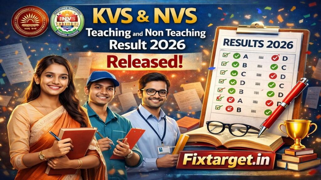 KVS NVS Teaching and Non Teaching Result 2026