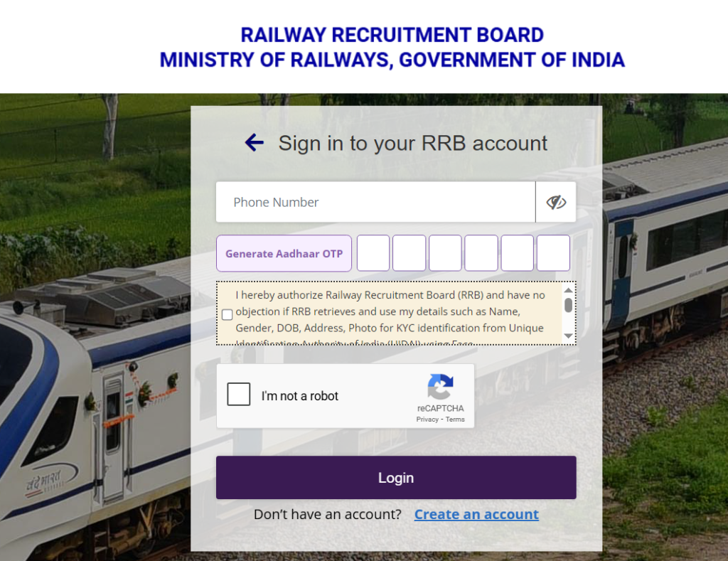 RRB NTPC Under Graduate Application Status 2025