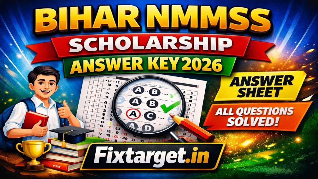 Bihar NMMSS Scholarship Answer Key 2026