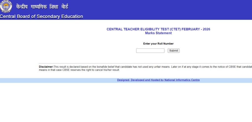 CTET February Result 2026