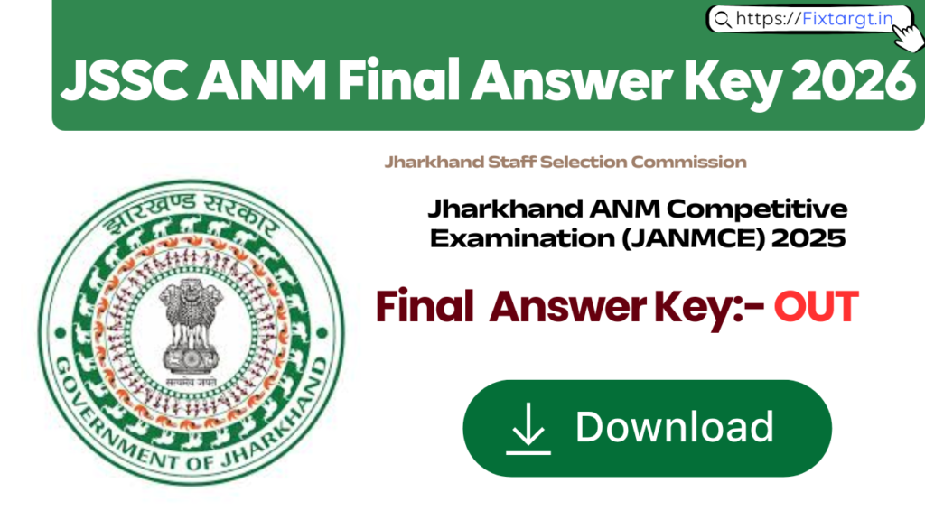 Jharkhand JSSC ANM Final Answer Key 2026