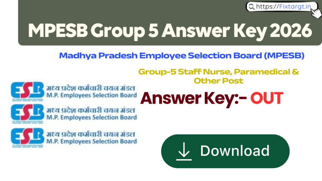 MPESB Group 5 Answer Key 2026