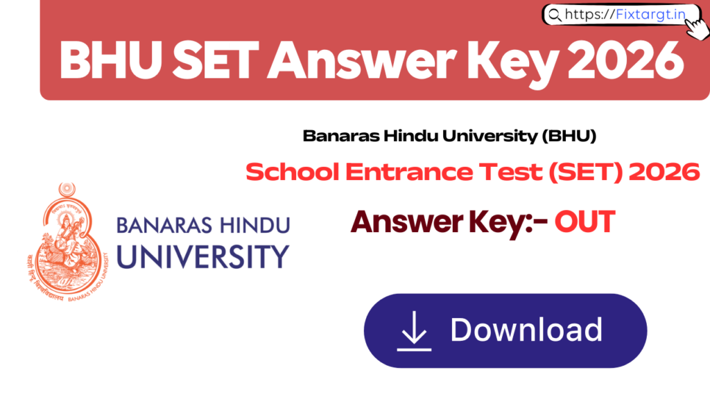 BHU School Entrance Test SET Answer Key 2026