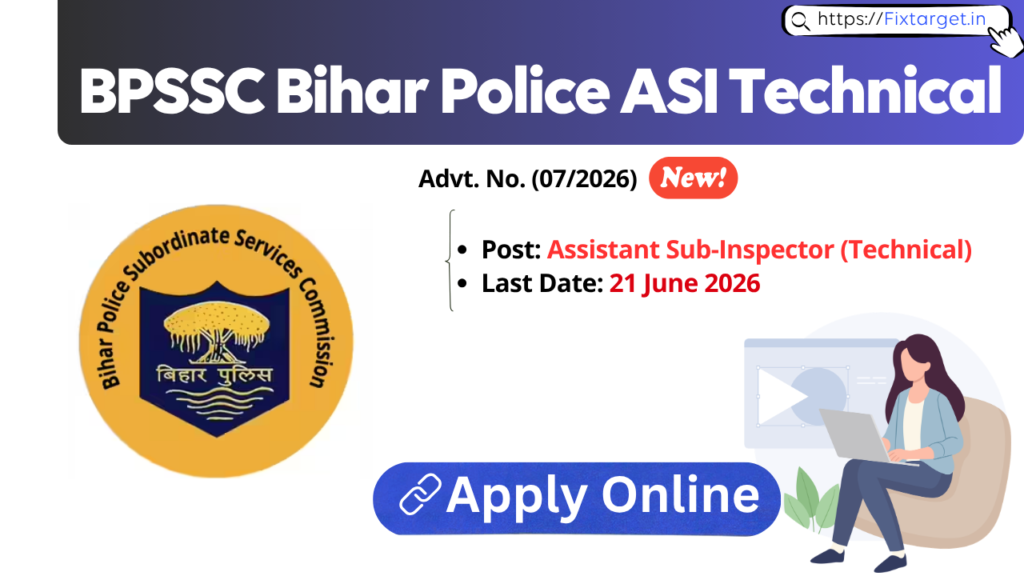 BPSSC Bihar Police ASI Technical Recruitment 2026
