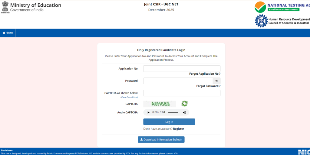 CSIR UGC NET December 2025 Certificate