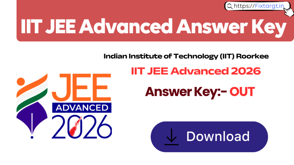 IIT JEE Advanced Answer Key 2026