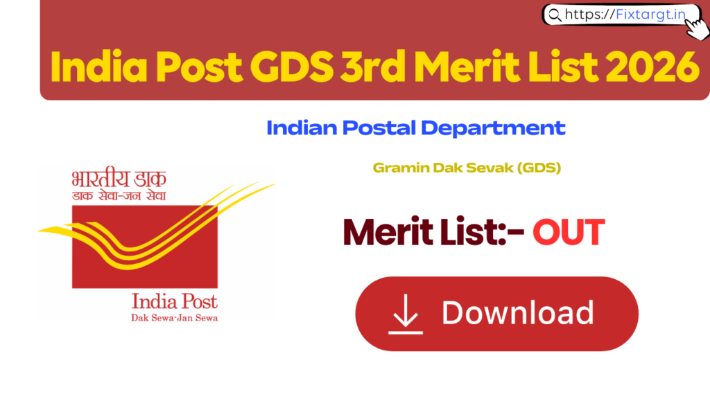 India Post GDS 3rd Merit List 2026