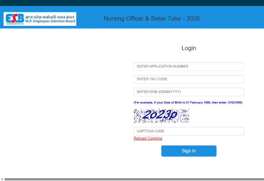 MP Nursing Officer Answer Key 2026