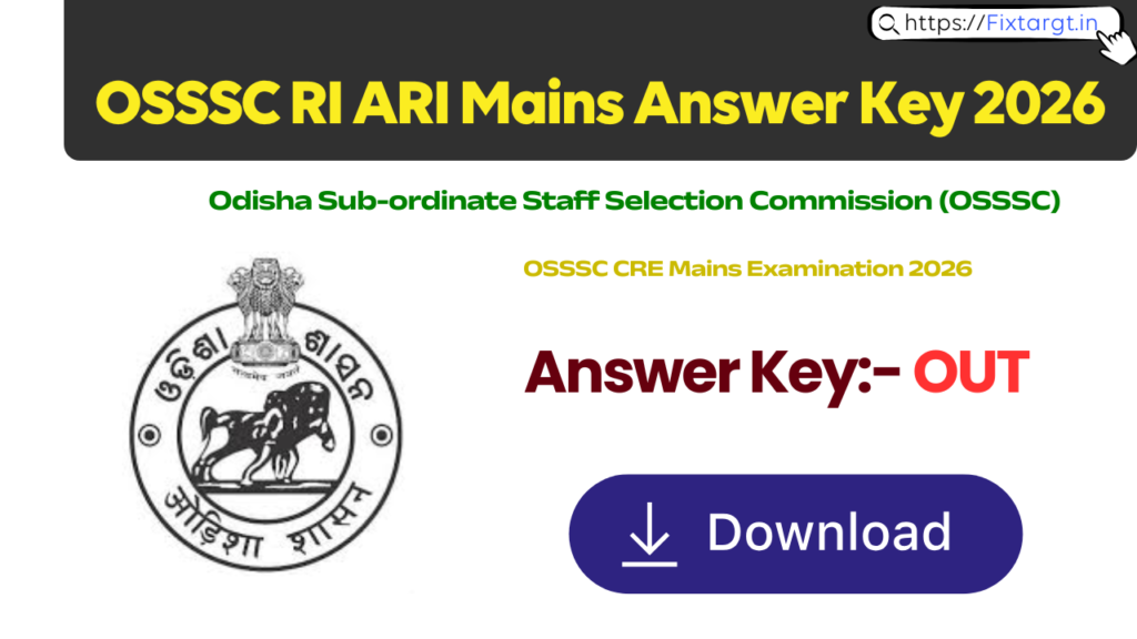 OSSSC RI ARI Mains Answer Key 2026