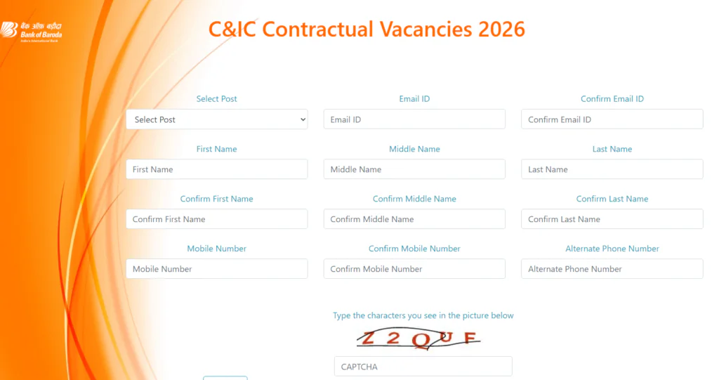 Bank of Baroda Manager Senior Manager Recruitment 2026