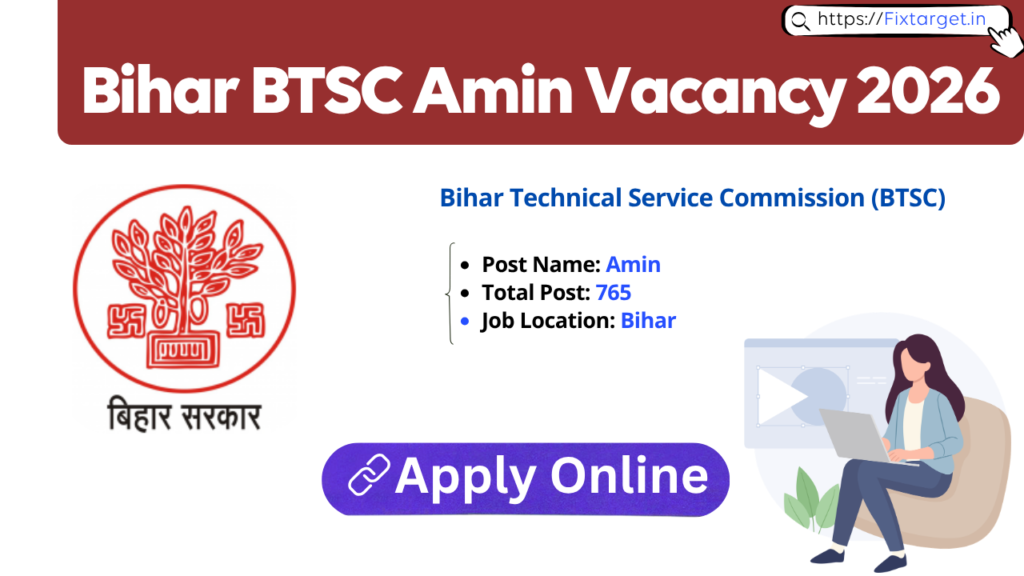 Bihar BTSC Amin Recruitment 2026
