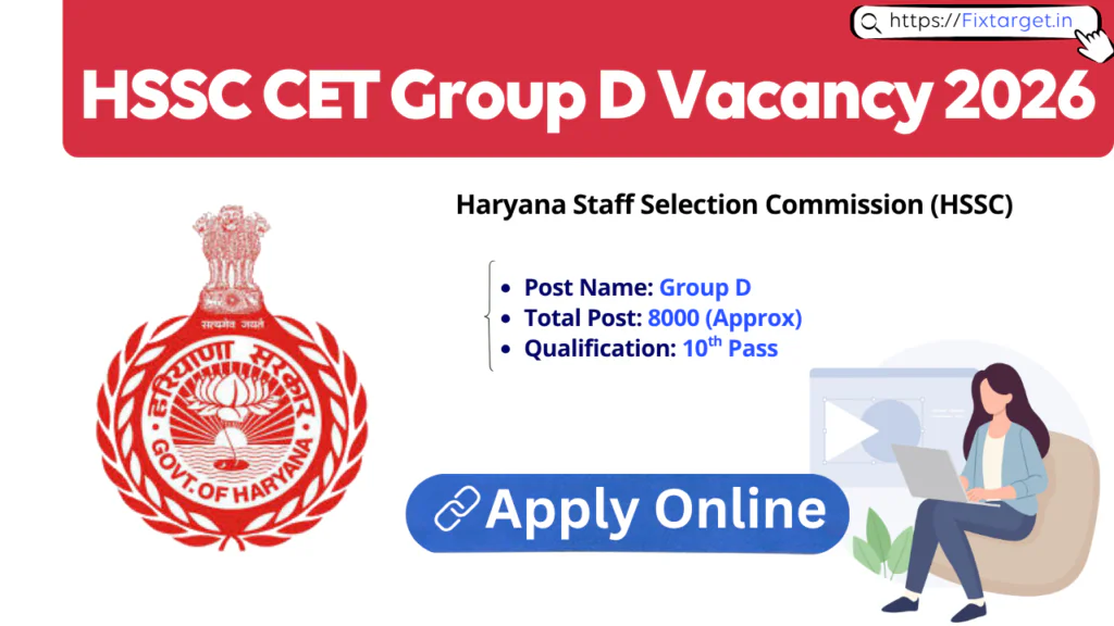 Haryana HSSC CET Group D Recruitment 2026
