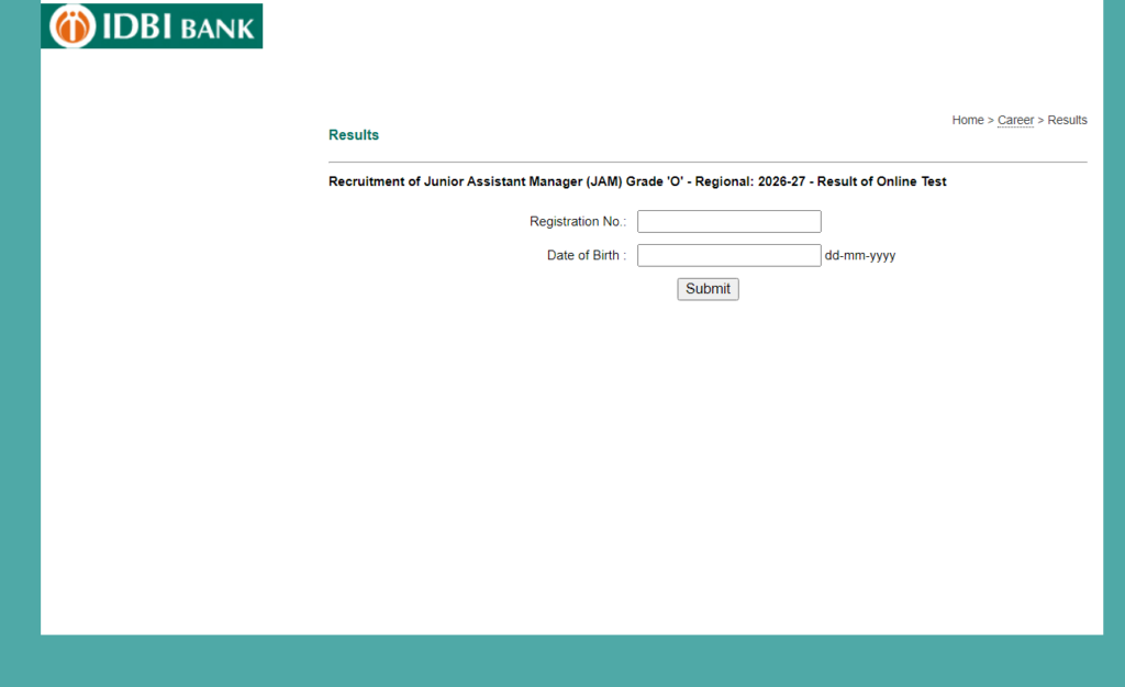 IDBI Bank JAM Result 2026