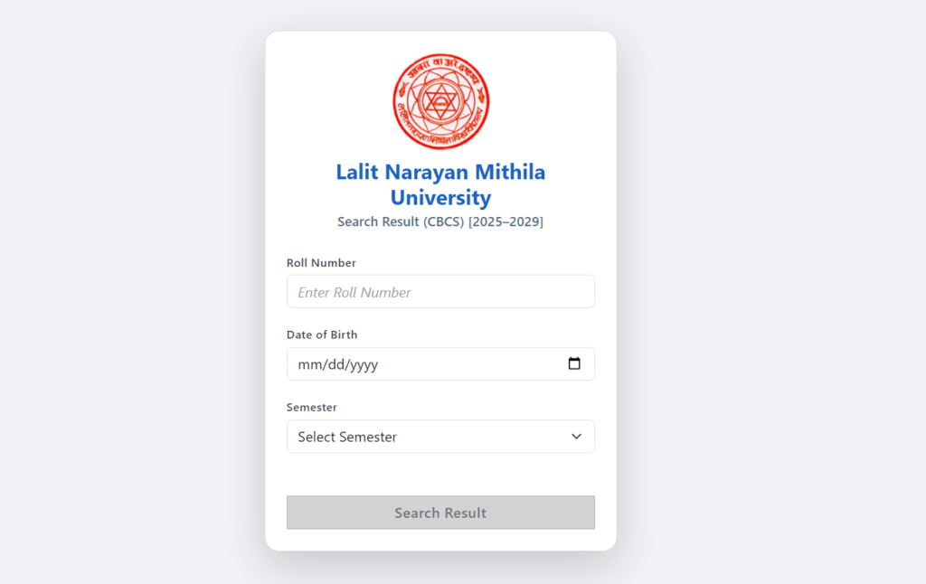 LNMU Semester 1 Result 2025-29