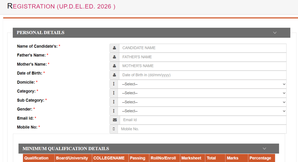 UP DELEd Admission 2026