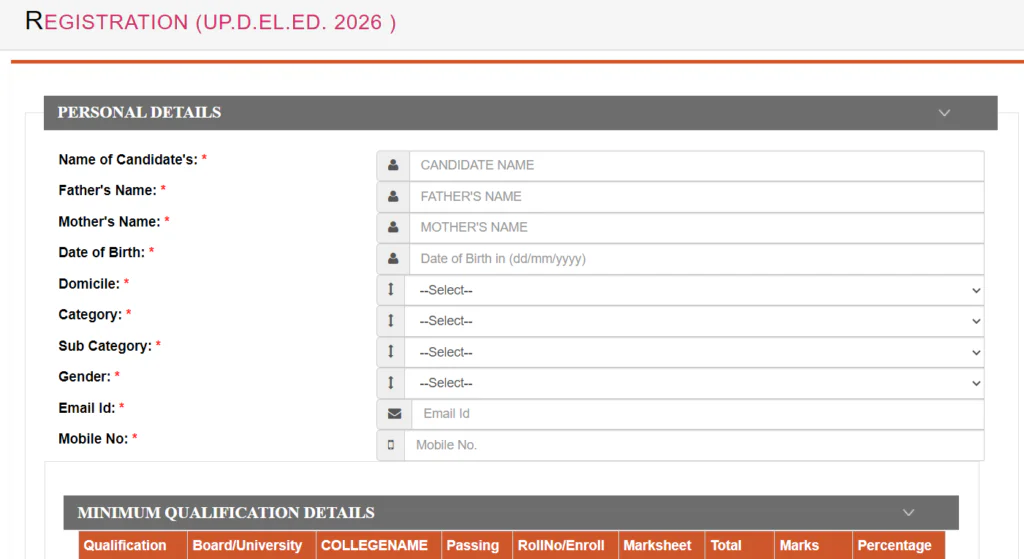 UP DELEd Admission 2026