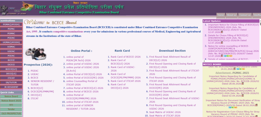 Bihar BCECE LE Counselling 2026