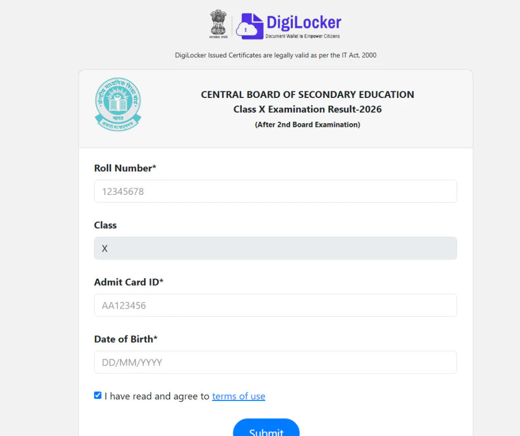 CBSE 10th Class Second Board Result 2026