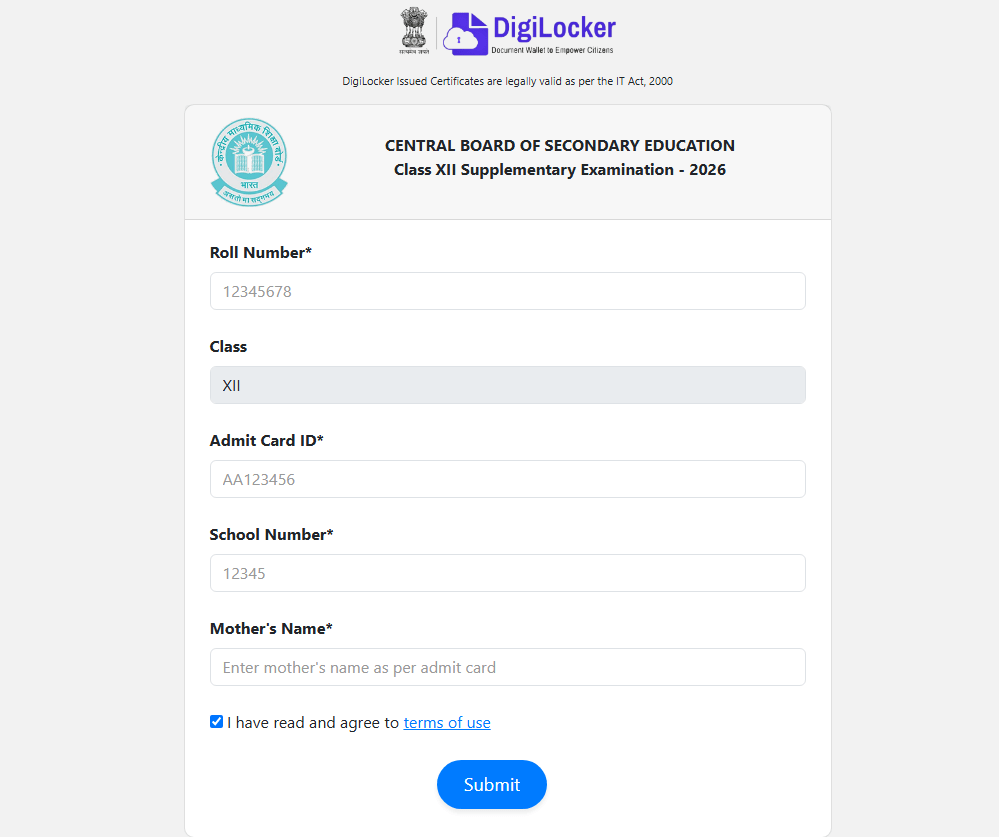 CBSE 12th Compartment Result 2026