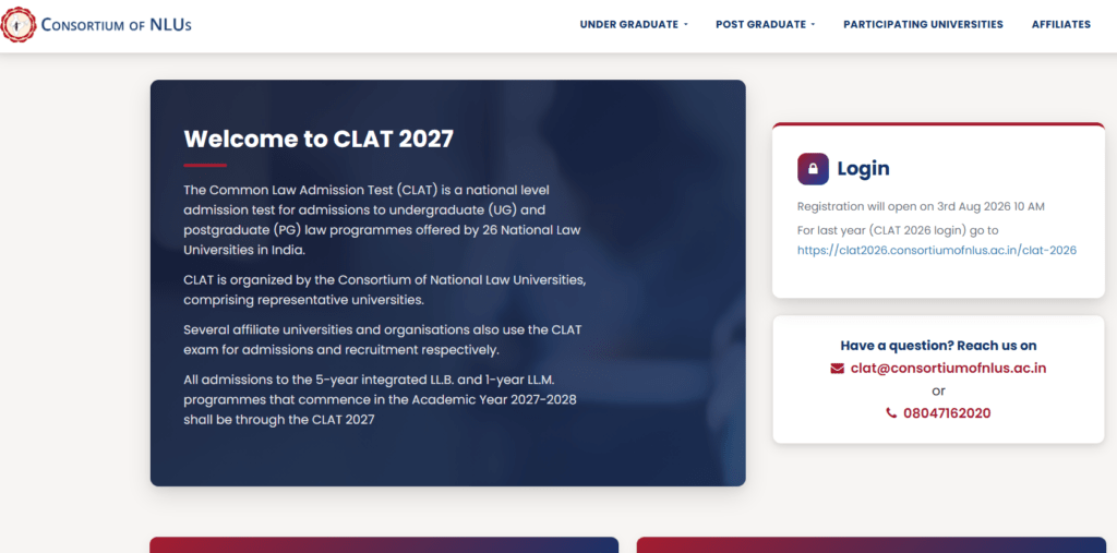 Common Law Admission Test (CLAT) 2027