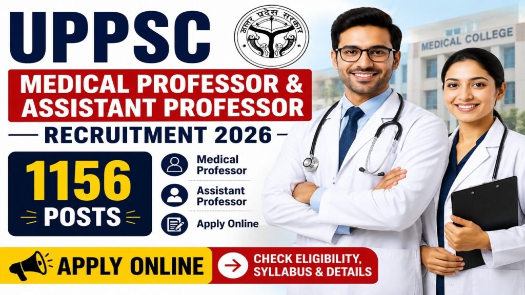 UPPSC Medical Professor & Assistant Professor Recruitment 2026