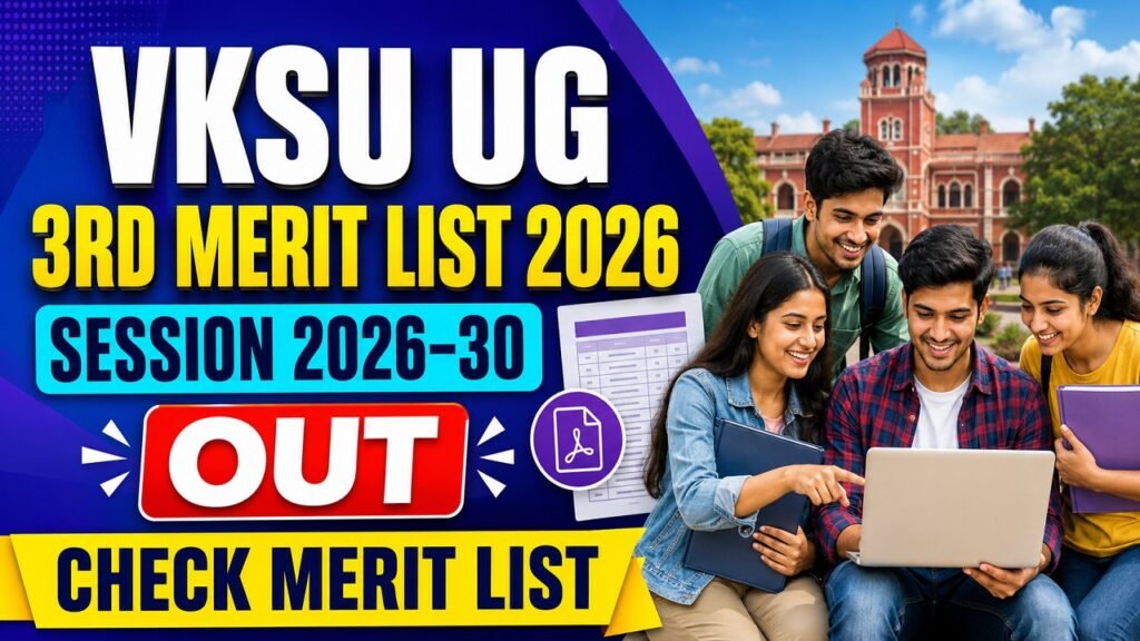 VKSU UG 3rd Merit List 2026