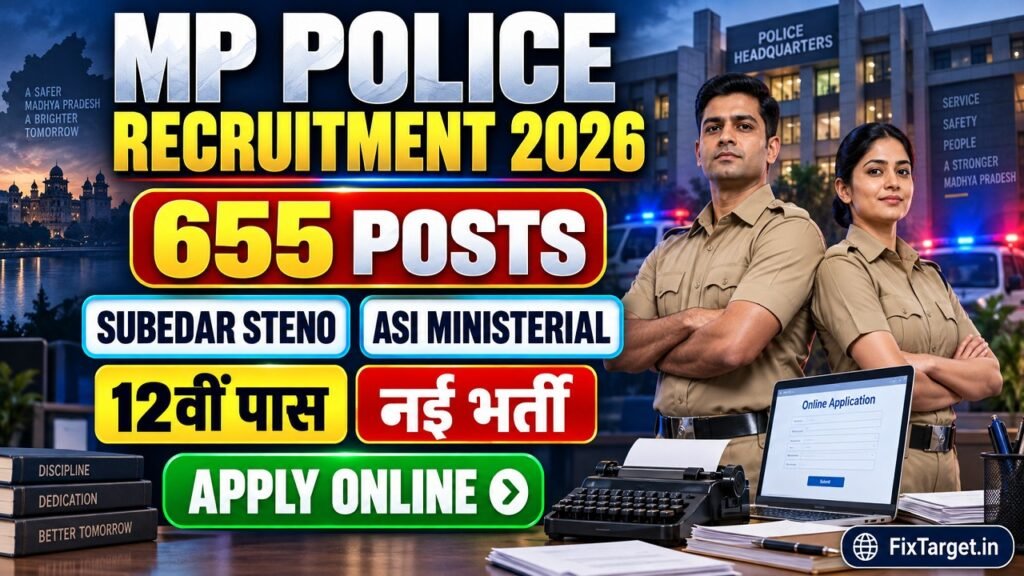 MP Police Subedar Steno and ASI Ministerial Recruitment 2026