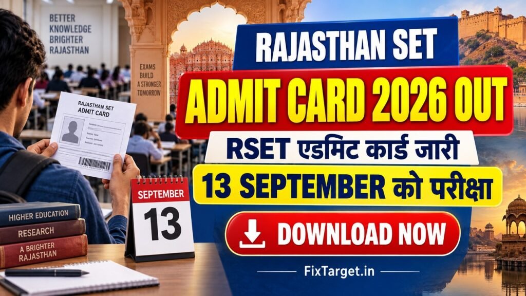 Rajasthan SET Admit Card 2026