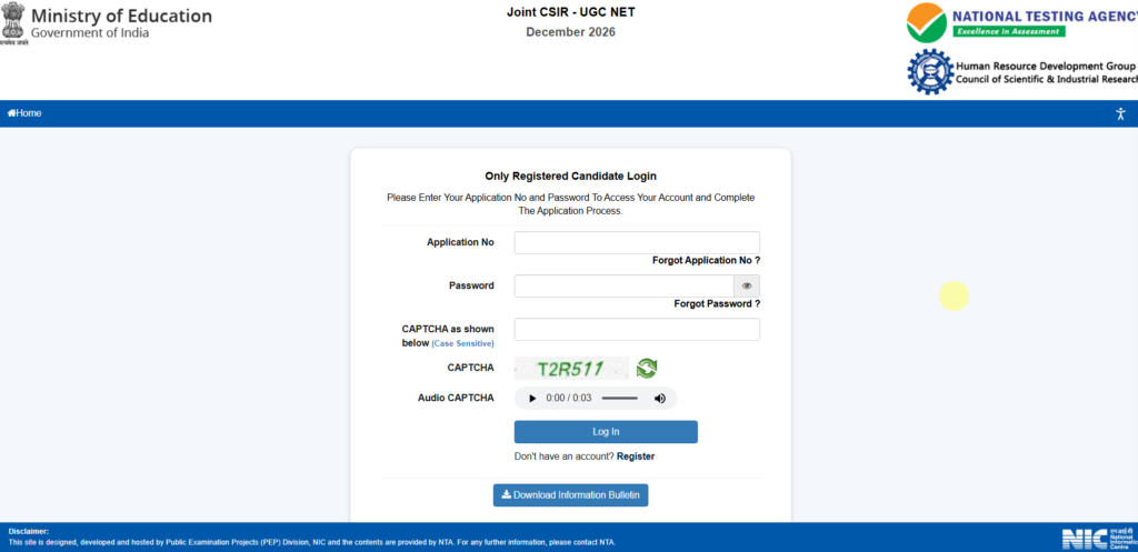 CSIR UGC NET December 2026