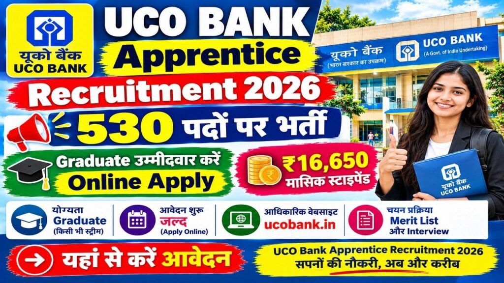 UCO Bank Apprentice Recruitment 2026