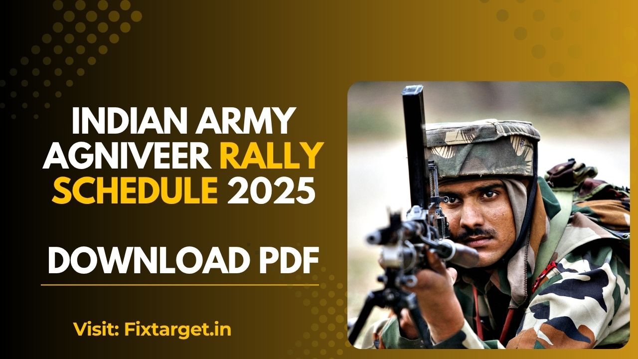 Indian Army Agniveer Rally Schedule 2025