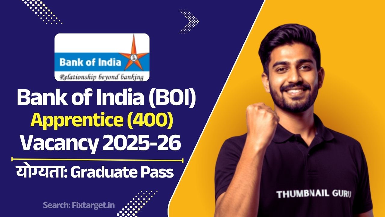 Bank of India Apprentice Recruitment 2026