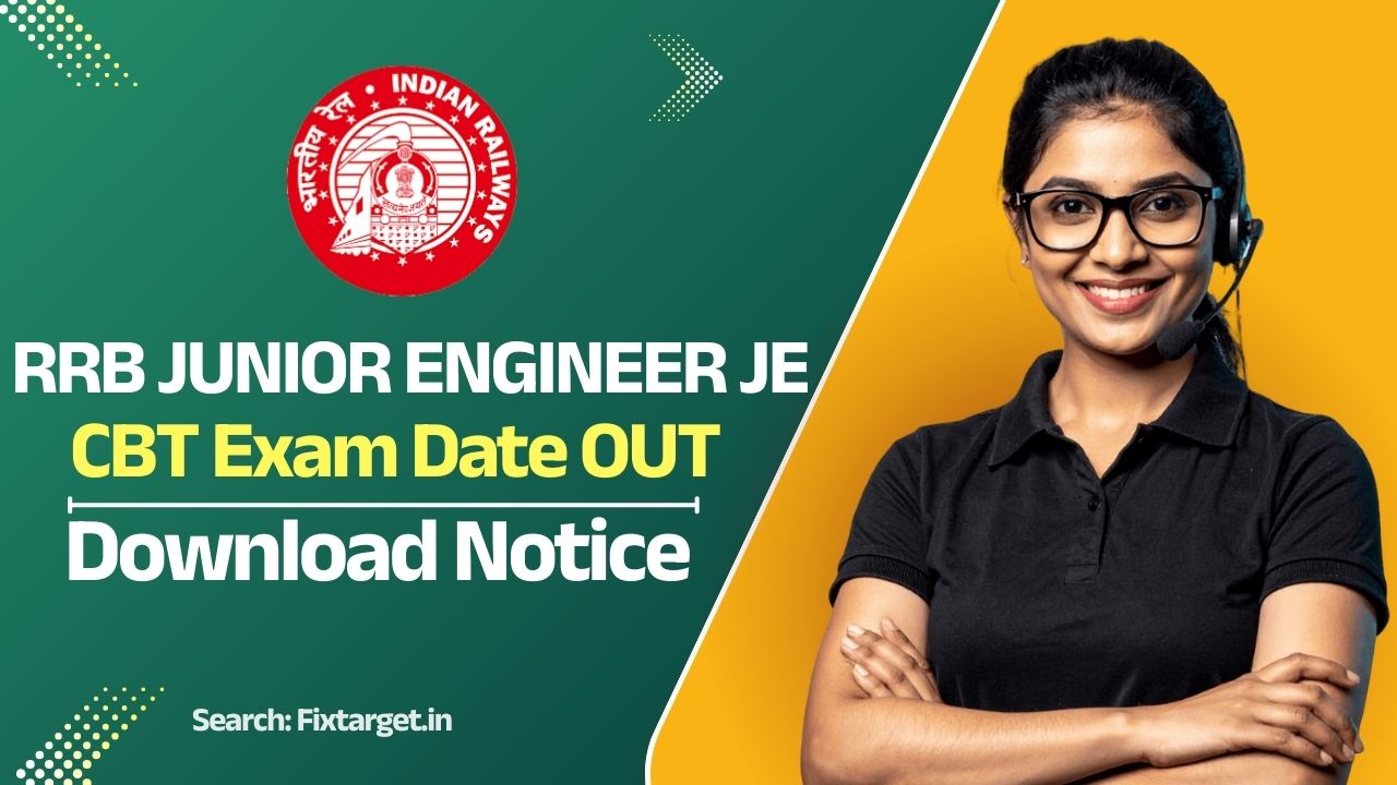 RRB Junior Engineer JE Exam Date 2025
