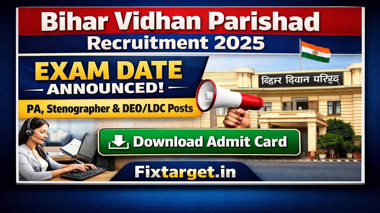 Bihar Vidhan Parishad Recruitment 2025: Exam Date Out For PA & Stenographer Posts, Check Official Notice