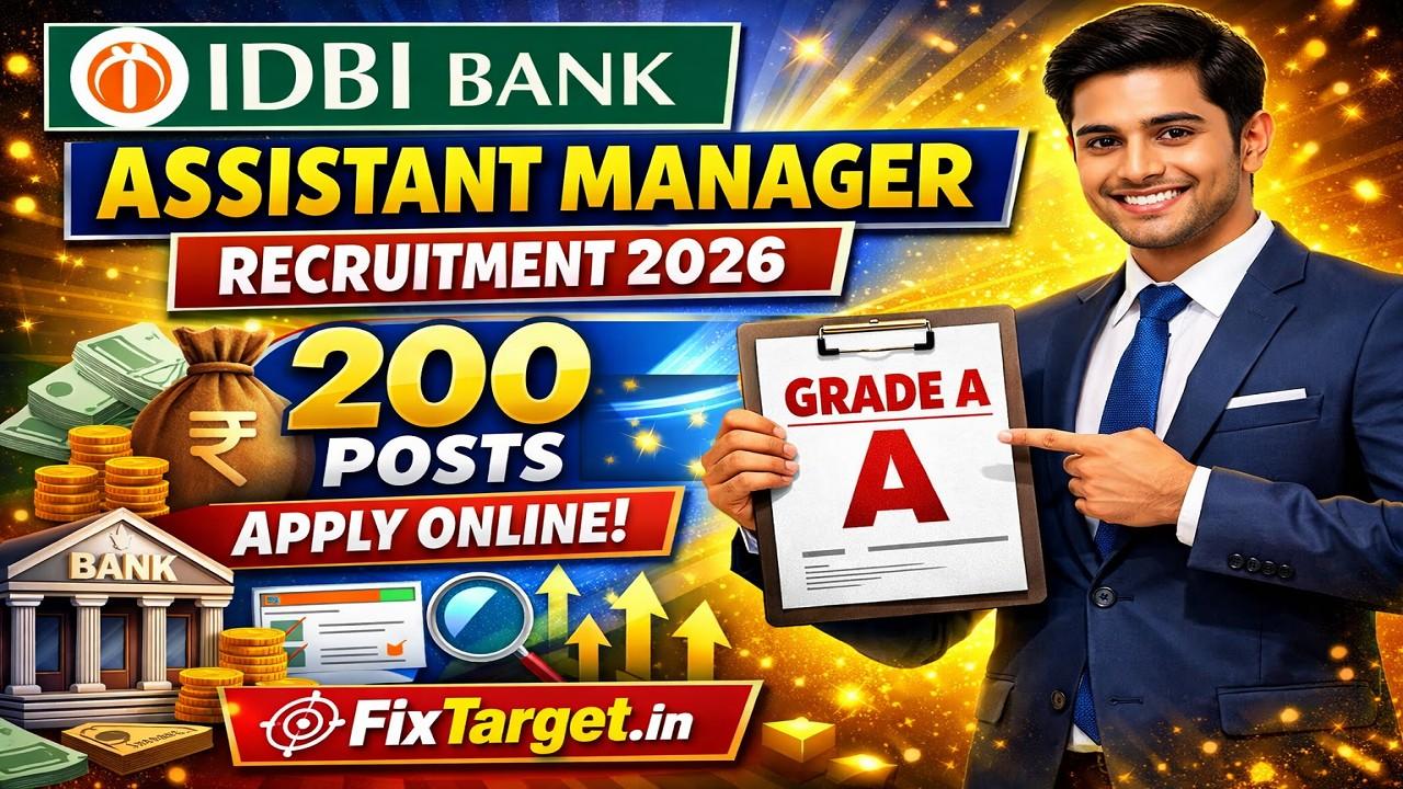 IDBI Bank Assistant Manager Grade A Recruitment 2026