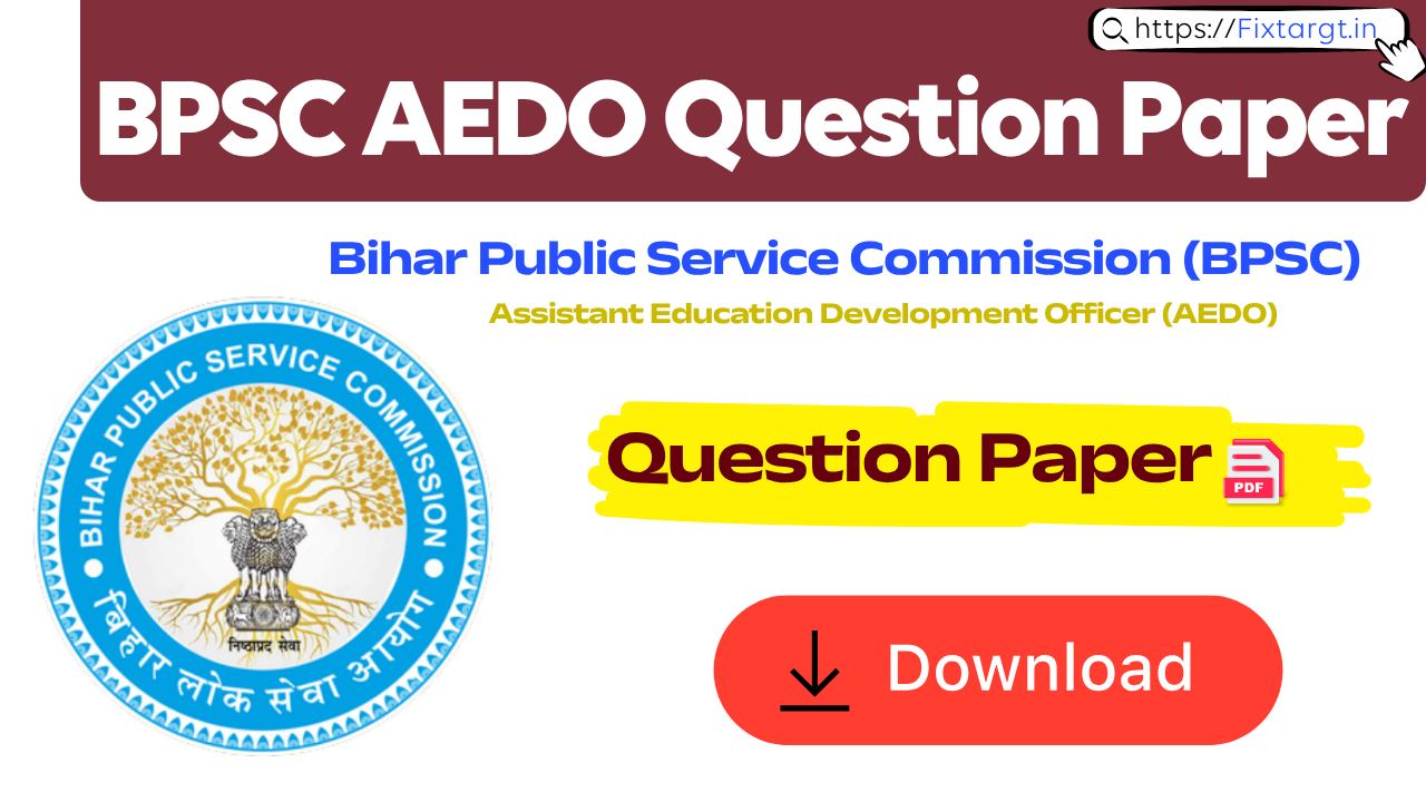 BPSC AEDO Question Paper Download 2026