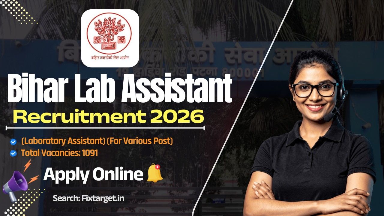 BTSC Lab Assistant Recruitment 2026