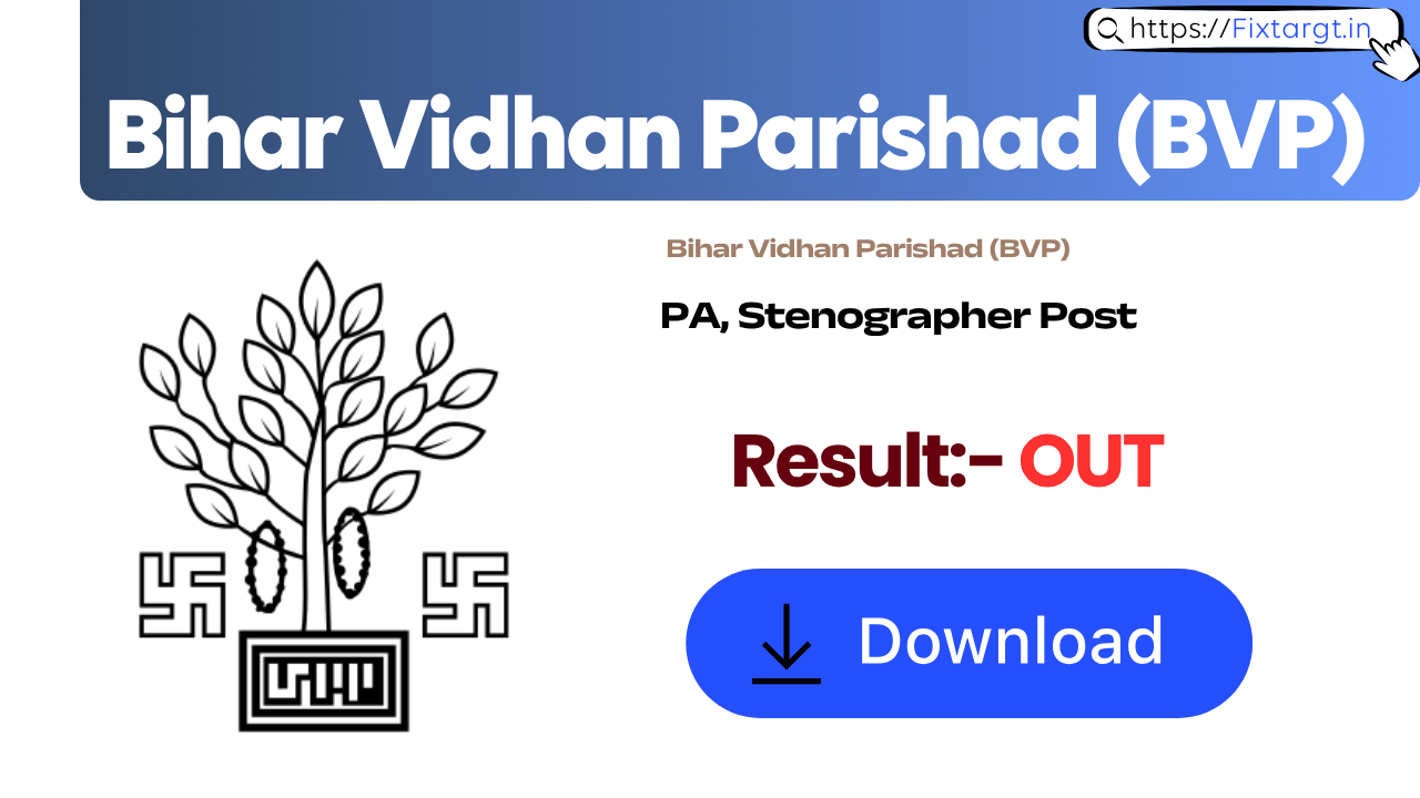 Bihar Vidhan Parishad PA, Steno Result 2026