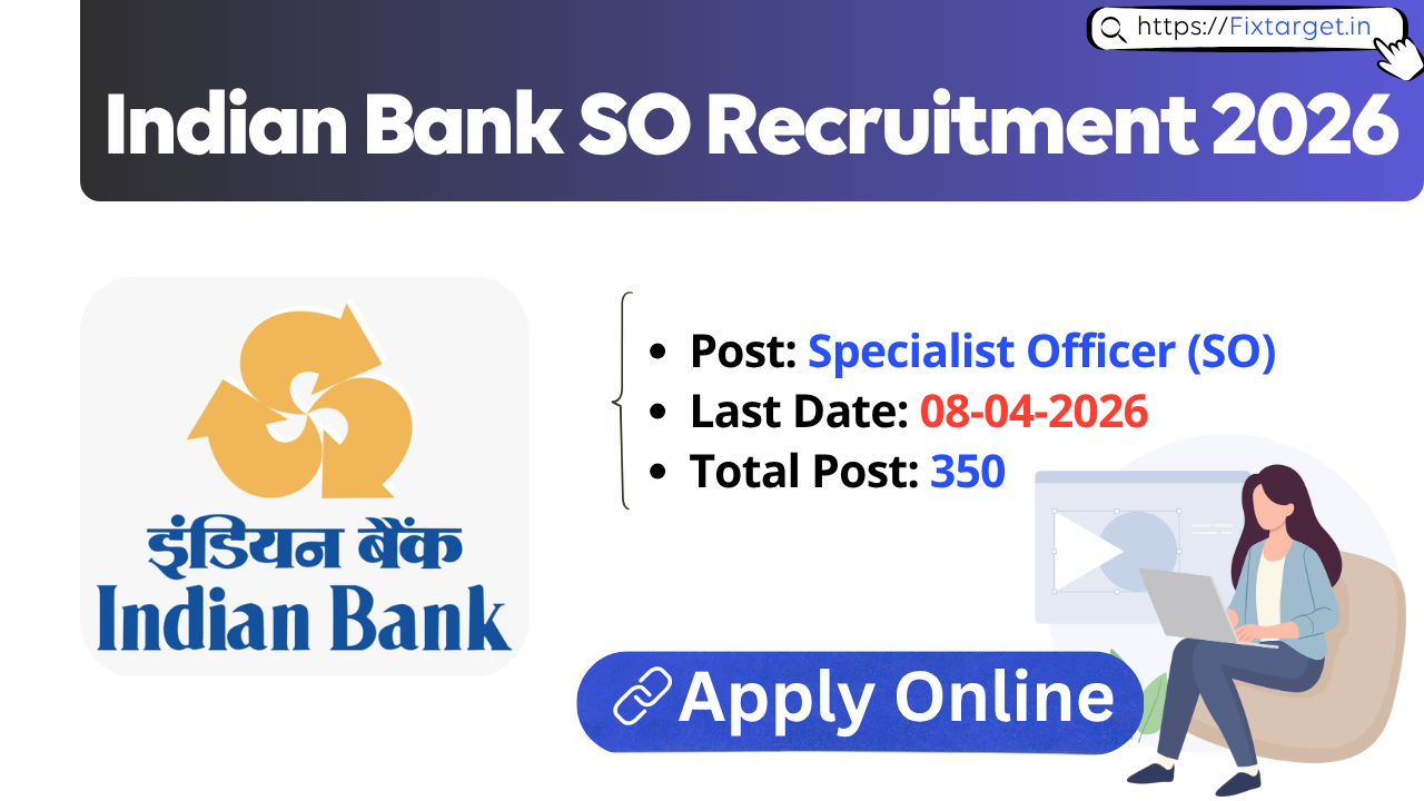 Indian Bank SO Recruitment 2026