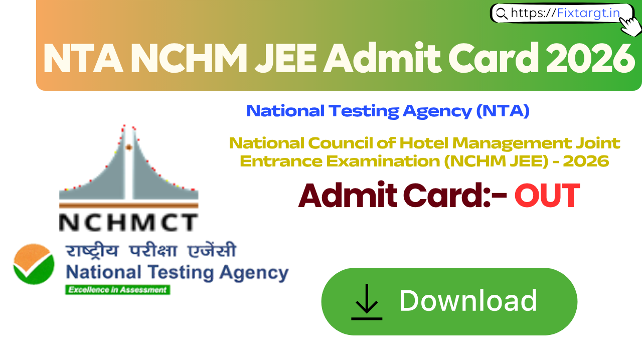 NTA NCHM JEE Admit Card 2026