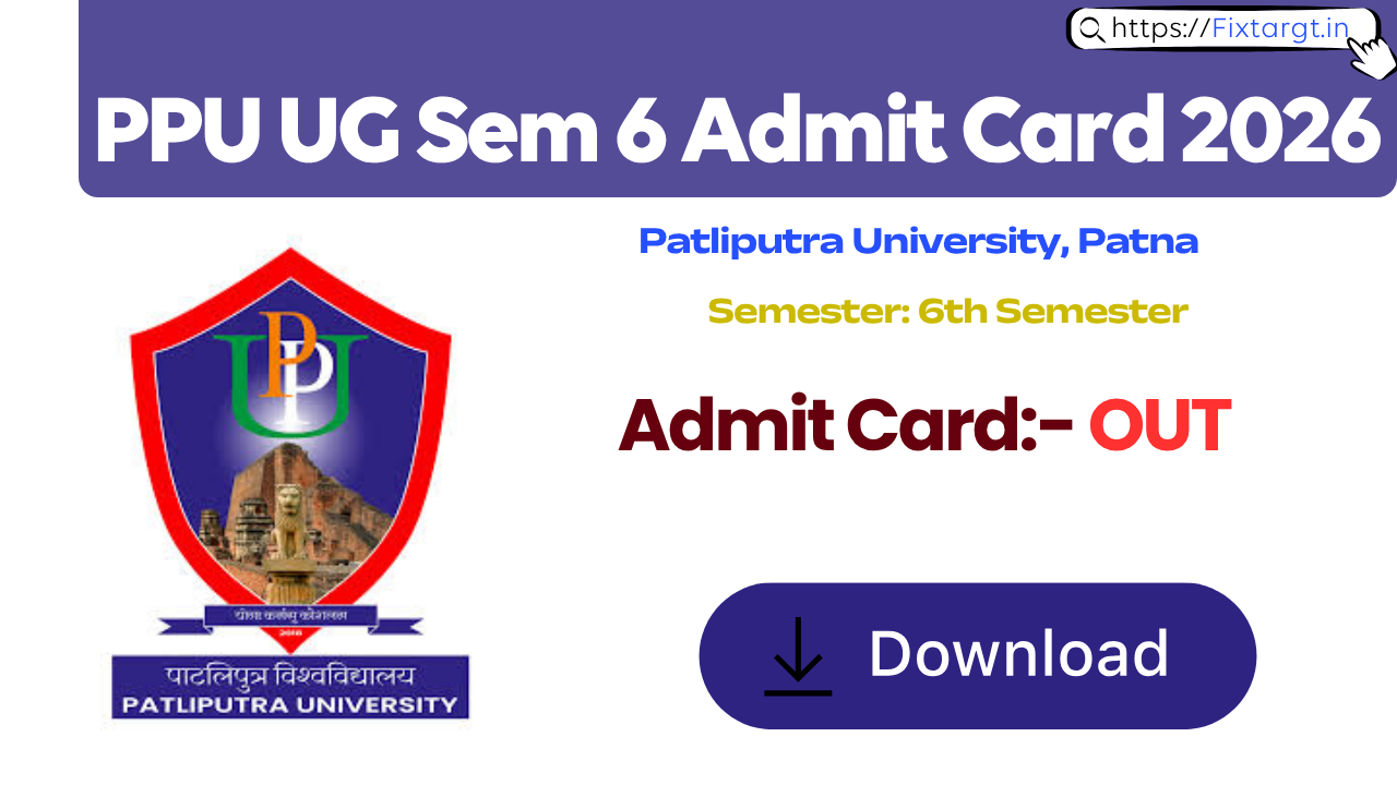 PPU UG Sem 6 Admit Card 2026