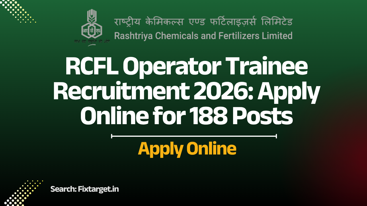 RCFL Operator Trainee Vacancy 2026