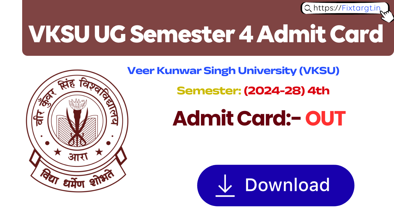 VKSU UG Semester 4 Admit Card 2026