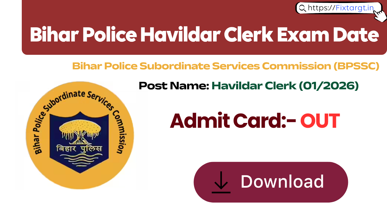 Bihar Police Havildar Clerk Admit Card 2026