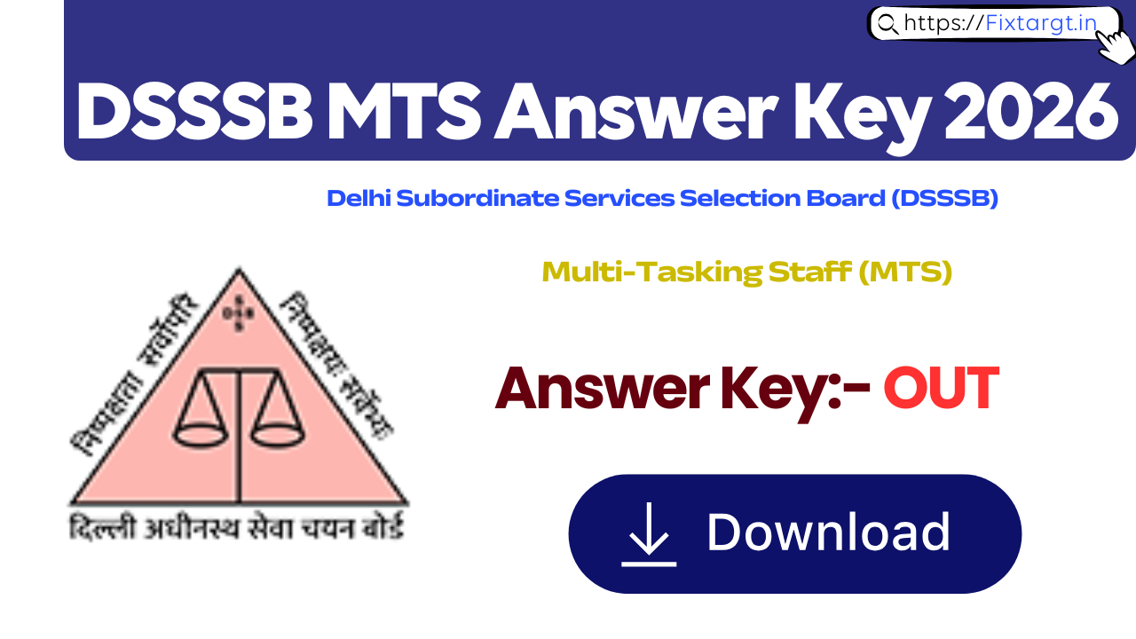 DSSSB MTS Answer Key 2026