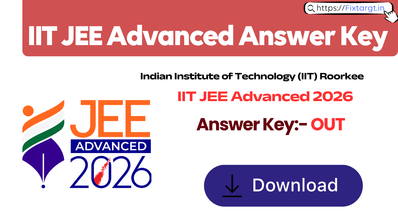 IIT JEE Advanced Answer Key 2026