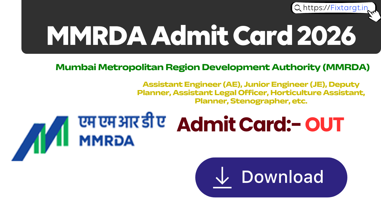 MMRDA Admit Card 2026
