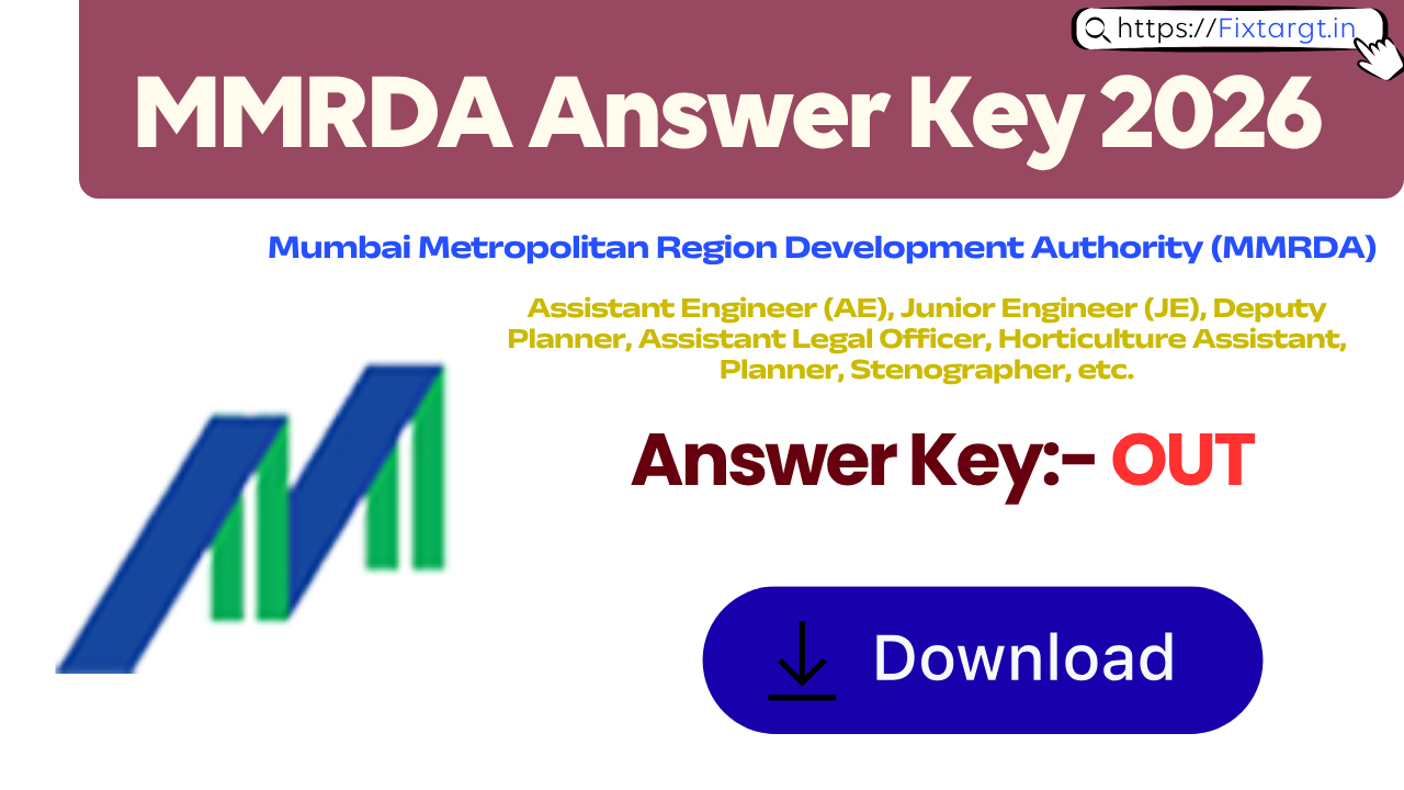 MMRDA Answer Key 2026