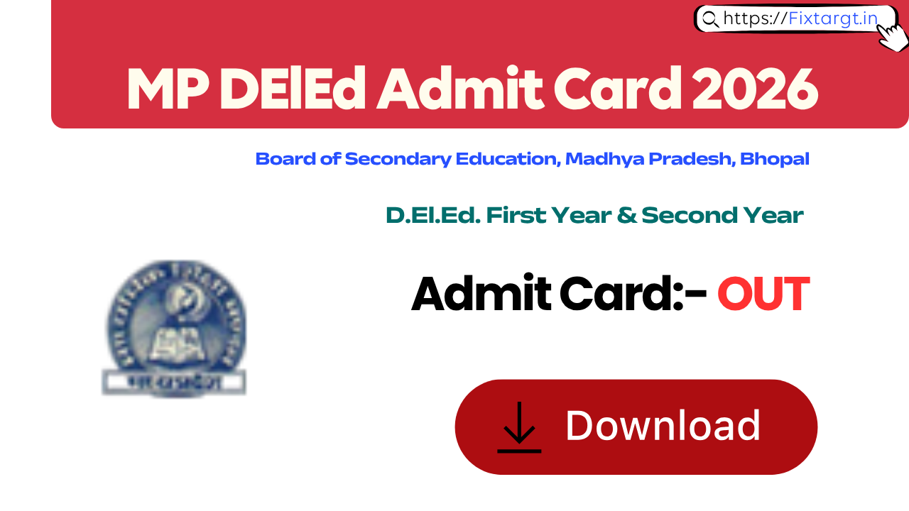 MP DElEd Admit Card 2026